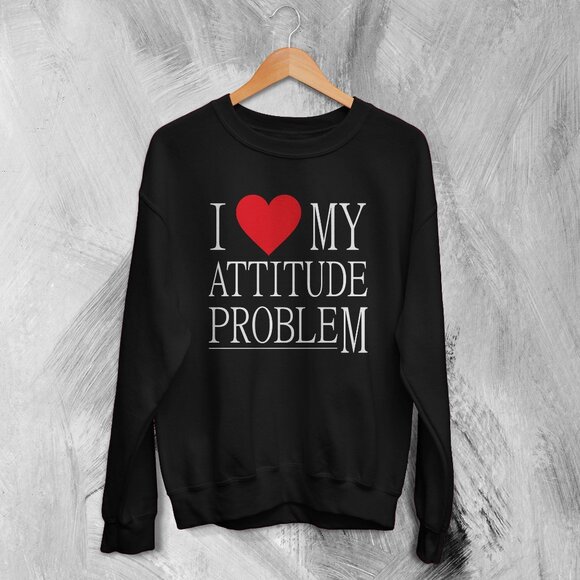 Y2K Sweatshirt Attitude Problem Sweater Statement Girly Gift for Girl 17 - Picture 1 of 5